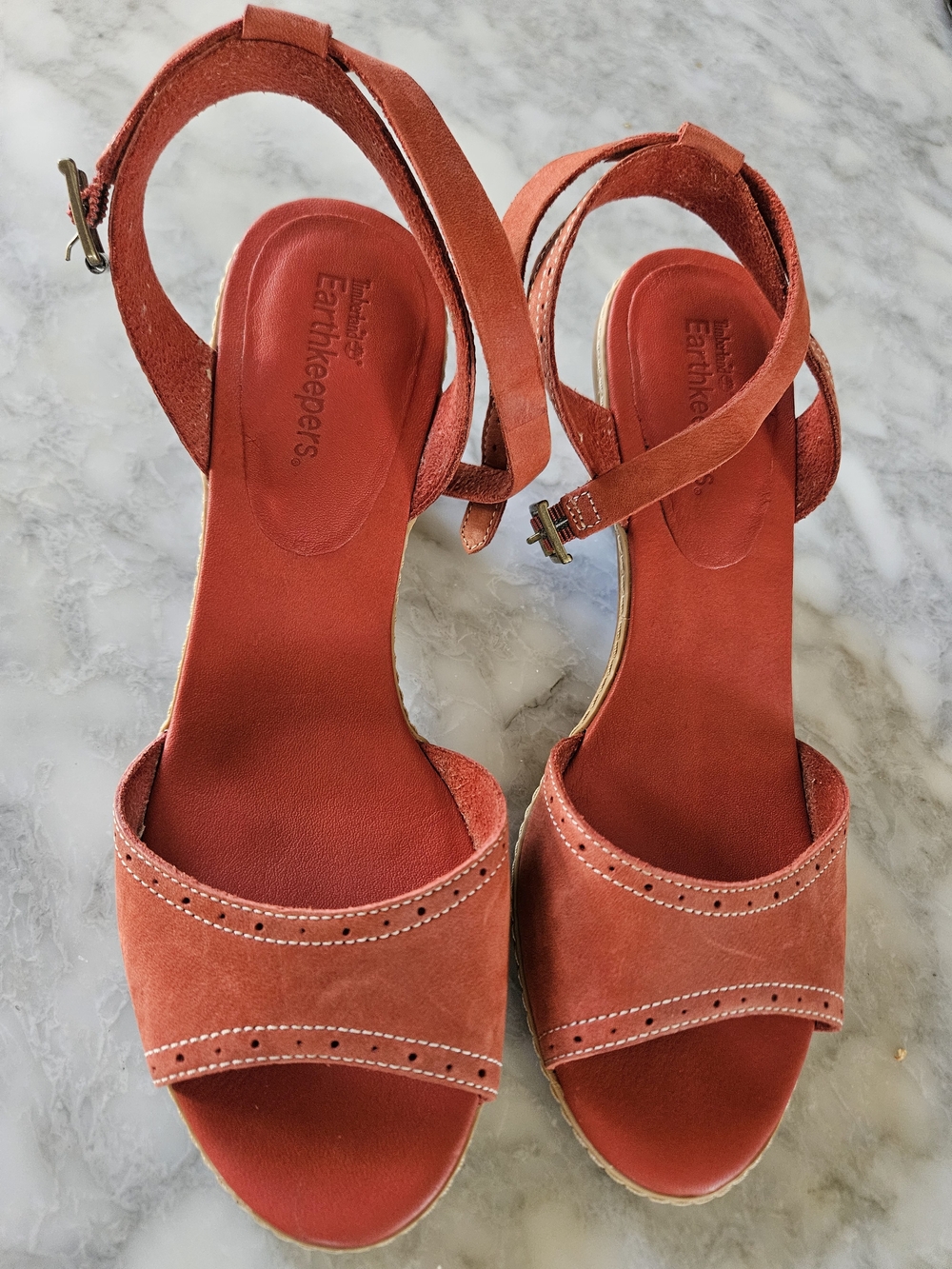 NEW NEVER WORN Timberland Suede Leather Suede Ankle-Strap Sandals Shoes Sz 8